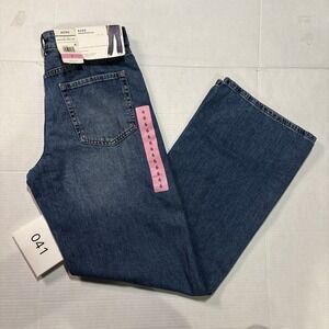 Aeropostale Women's High Rise Wide Leg Jean Size 6 Dark Wash